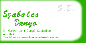 szabolcs danyo business card